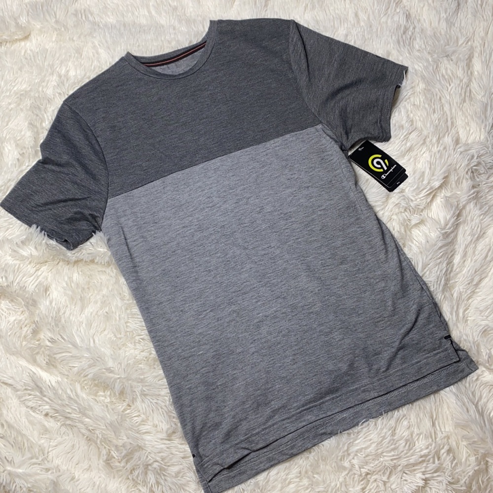Champion Gray Duo Dry Breathable Odor Control Tee Men’s Size Small - Picture 2 of 12